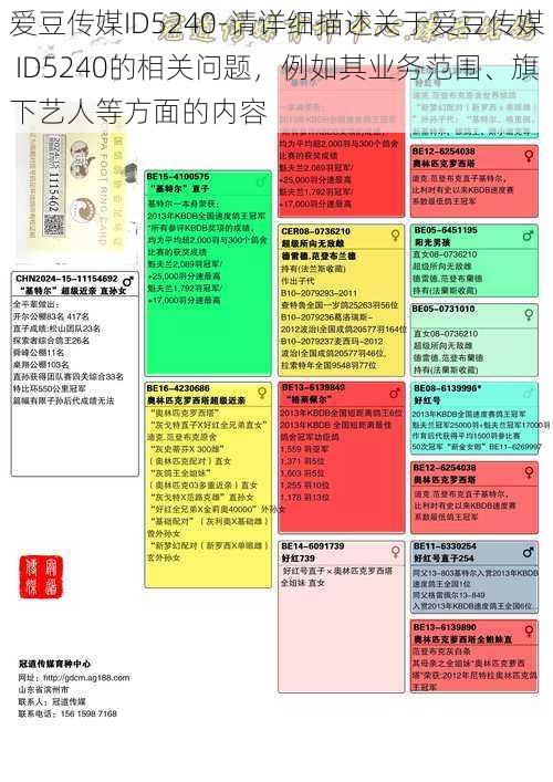 爱豆传媒ID5240-请详细描述关于爱豆传媒 ID5240的相关问题,例如其业务范围、旗下艺人等方面的内容