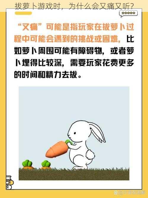 拔萝卜游戏时,为什么会又痛又听?